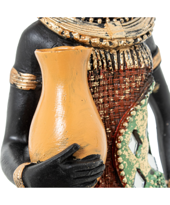 Figura Resina Africana 9x8x36cm