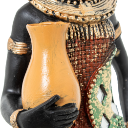 Figura Resina Africana 9x8x36cm