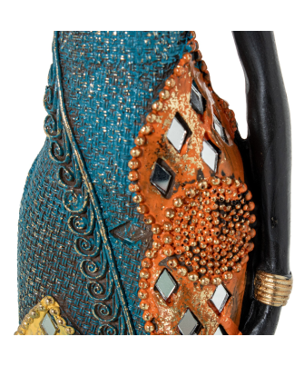 Figura Resina Africana 12x11x54cm