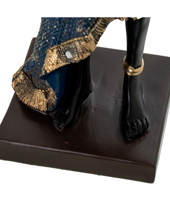 Figura Resina Africana 12x11x54cm