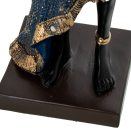 Figura Resina Africana 12x11x54cm