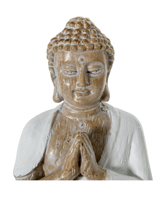 Figura Resina Budas C/palmatorias 22x8x11cm