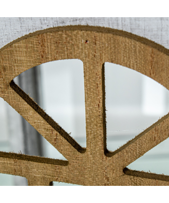 Set 2 Faroles Madera Blanca 20x16x36+14x10x23cm