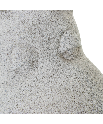 Figura Hipopótamo Cerámica Gris Arena 17x16x23cm