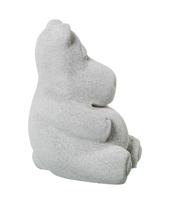 Figura Hipopótamo Cerámica Gris Arena 17x16x23cm