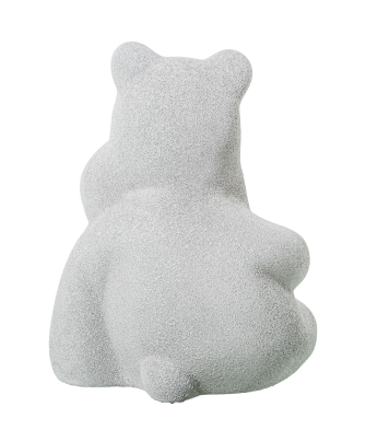 Figura Hipopótamo Cerámica Gris Arena 17x16x23cm