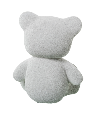Figura Oso Cerámica Gris Arena 20x20x23cm