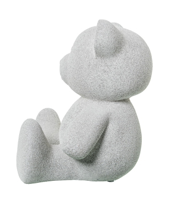 Figura Oso Cerámica Gris Arena 20x20x23cm