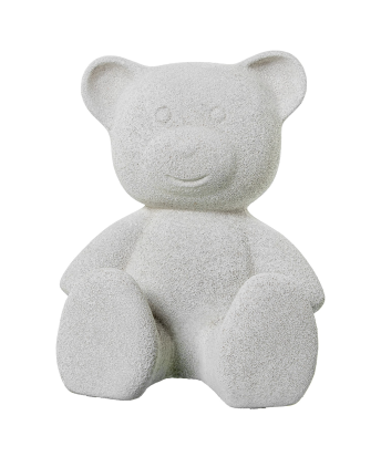 Figura Oso Cerámica Gris Arena 20x20x23cm
