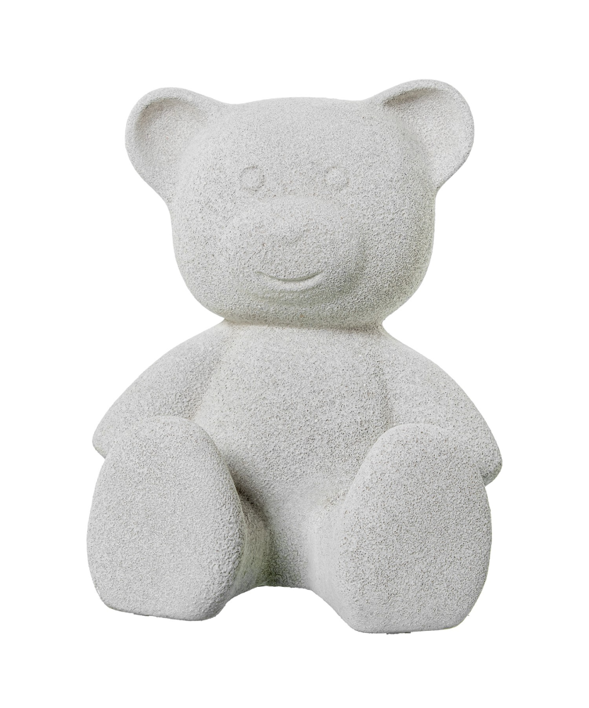 Figura Oso Cerámica Gris Arena 20x20x23cm