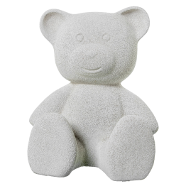 Figura Oso Cerámica Gris Arena 20x20x23cm