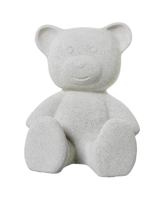Figura Oso Cerámica Gris Arena 20x20x23cm