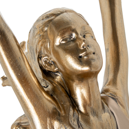 Figura Resina Bailarina Dorada 19x9x45cm