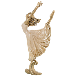 Figura Resina Bailarina Dorada 19x9x45cm
