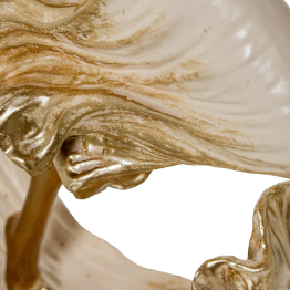 Figura Resina Bailarina Dorada 23x8x38cm