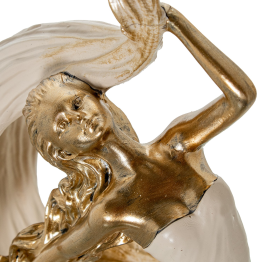Figura Resina Bailarina Dorada 23x8x38cm