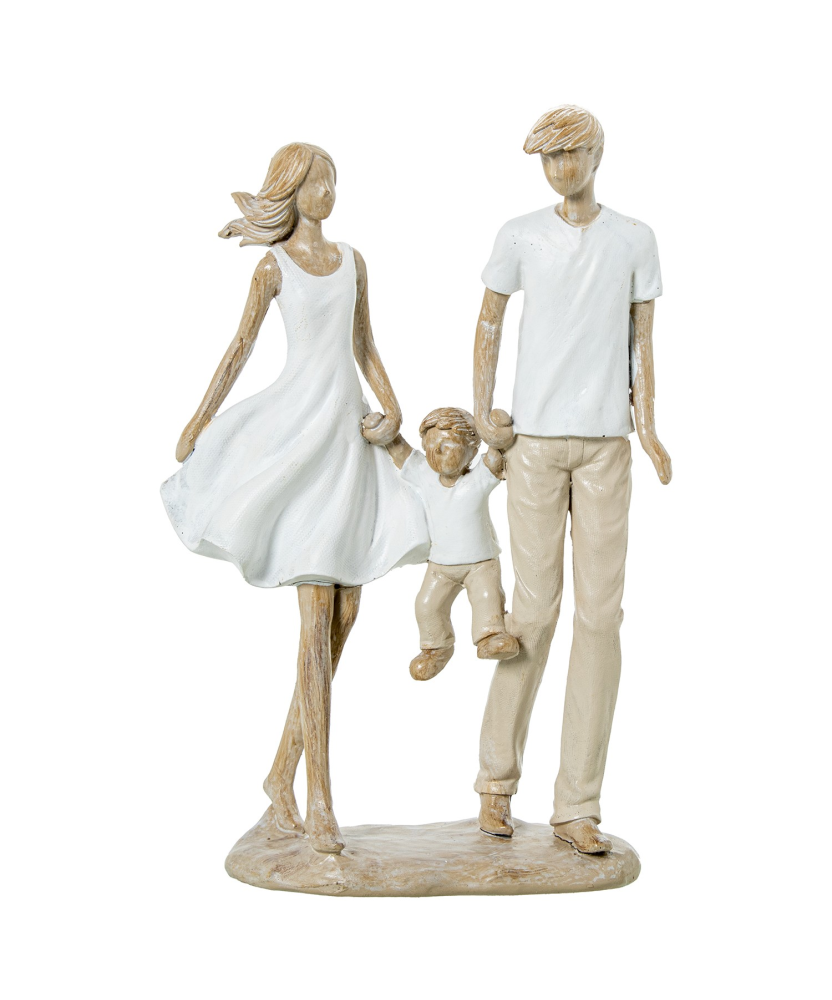 Figura Resina Familia 14x7x25cm