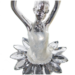 Figura Resina Bailarina Plateada 8x7.5x30cm