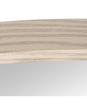 Espejo Pared Redondo Metal Borde Color Madera Ø80x2,5cm