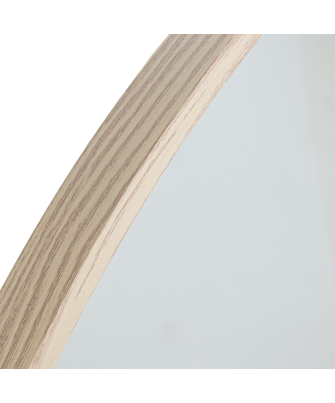 Espejo Pared Redondo Metal Borde Color Madera Ø80x2,5cm