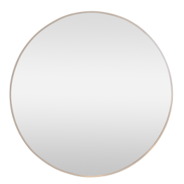 Espejo Pared Redondo Metal Borde Color Madera Ø80x2,5cm