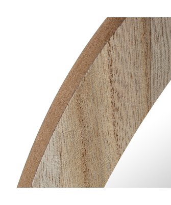 Espejo Pared Madera Natural, Colgado Vertical Y Horizontal 48,5x1,2x68,5cm