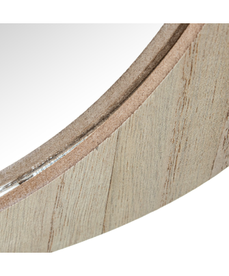 Espejo Pared Madera Natural, Colgado Vertical Y Horizontal 48,5x1,2x68,5cm