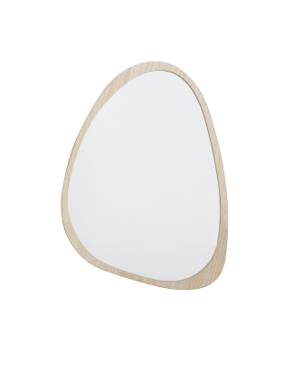 Espejo Pared Madera Natural, Colgado Vertical Y Horizontal 48,5x1,2x68,5cm