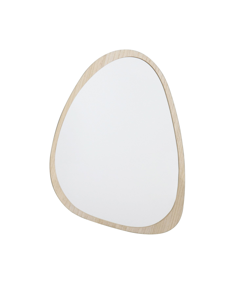 Espejo Pared Madera Natural, Colgado Vertical Y Horizontal 48,5x1,2x68,5cm