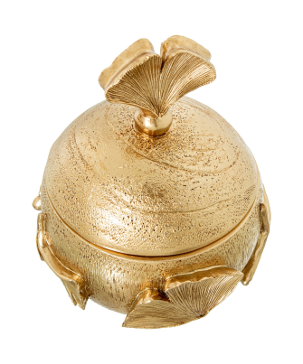 Joyero Resina Dorada Ø10,5x13cm