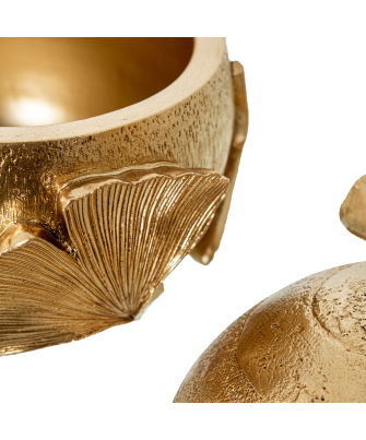 Joyero Resina Dorada Ø10,5x13cm