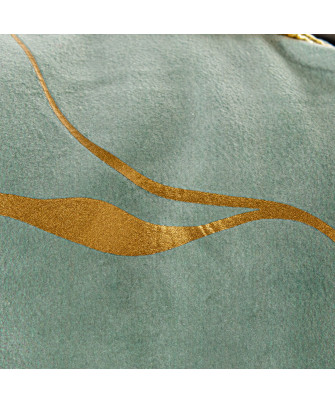 Cojín Lena Terciopelo Verde/Oro