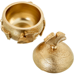 Joyero Resina Dorada Ø10,5x13cm