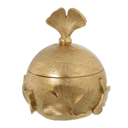 Joyero Resina Dorada Ø10,5x13cm