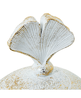 Joyero Resina Blanca/dorada Ø10,5x13cm