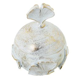 Joyero Resina Blanca/dorada Ø10,5x13cm