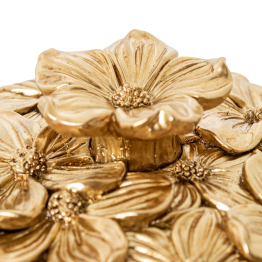 Joyero Resina Dorado Ø10x7,5cm