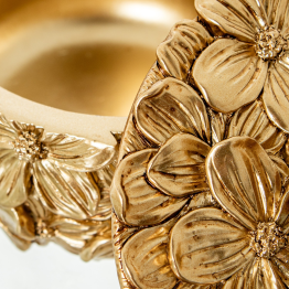 Joyero Resina Dorado Ø10x7,5cm