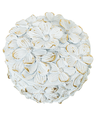 Joyero Resina Blanca/dorada Ø10x7,5cm