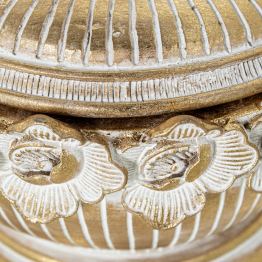 Joyero Resina Dorado Ø12,5x11cm