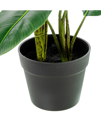 Planta Artificial Arbol Del Viajero 70 Cm 2 Troncos 10 Hoj 70 Cm.