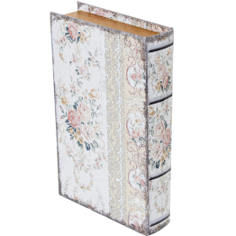 Caja Libro Madera Dm C/caja Caudales Metal 26x17x5cm