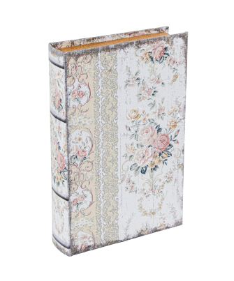 Caja Libro Madera Dm C/caja Caudales Metal 26x17x5cm