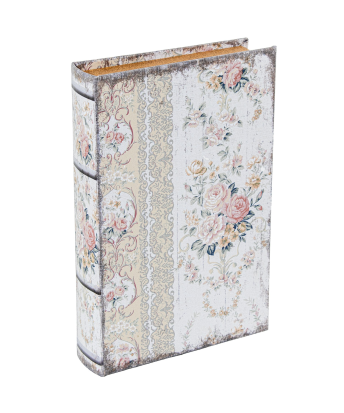 Caja Libro Madera Dm C/caja Caudales Metal 26x17x5cm