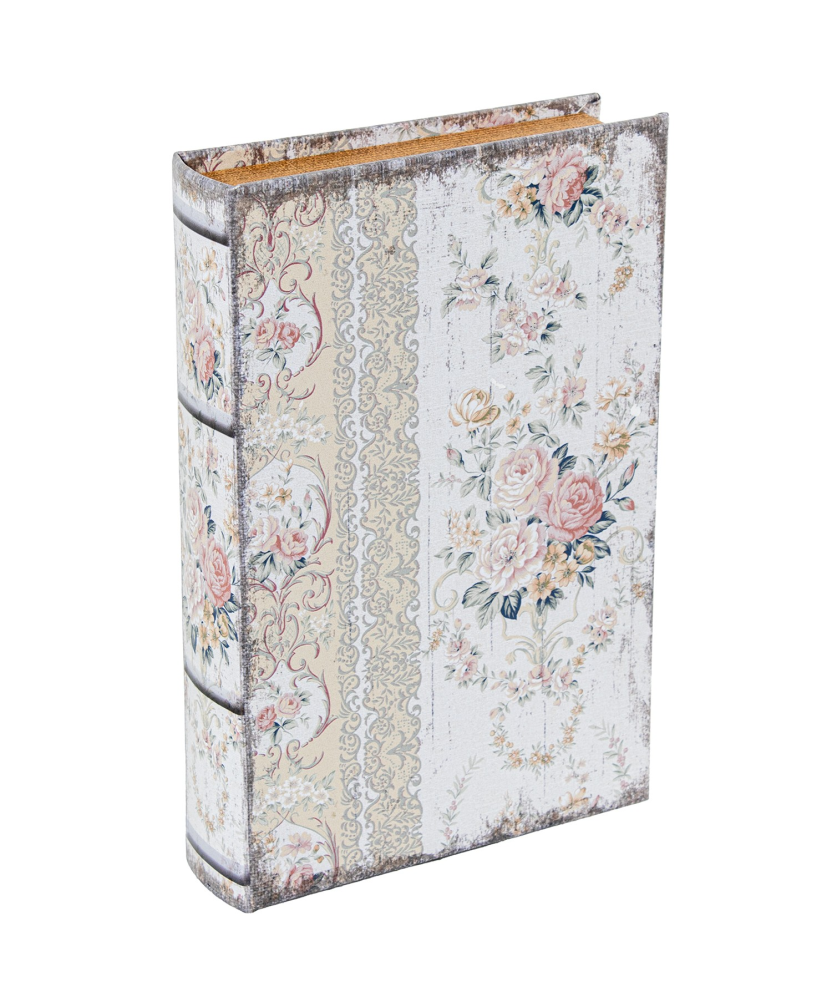 Caja Libro Madera Dm C/caja Caudales Metal 26x17x5cm