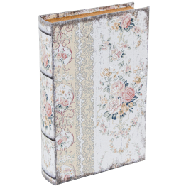 Caja Libro Madera Dm C/caja Caudales Metal 26x17x5cm