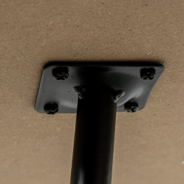 Mesa Auxiliar Madera Natural C/patas Metal Negro Ø40x43.5cm