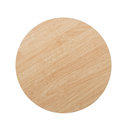 Mesa Auxiliar Madera Natural C/patas Metal Negro Ø40x43.5cm