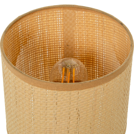 Lámpara Sobremesa Cerámica Blanca Ø15x25cm Tulipa:ø15cm