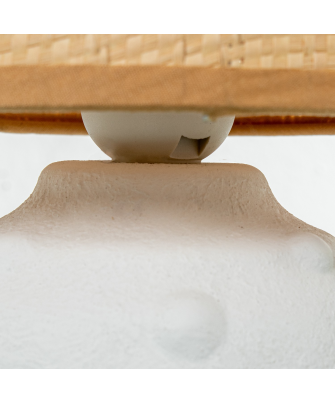 Lámpara Sobremesa Cerámica Blanca Ø15x25cm Tulipa:ø15cm